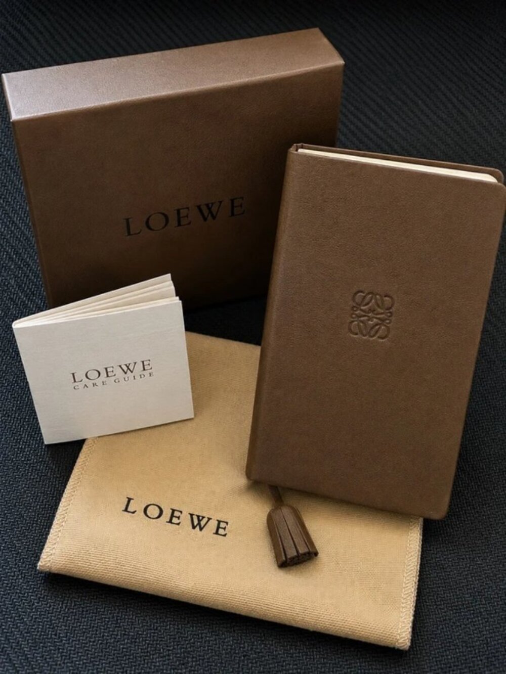 Loewe Leather Journal with Tassel Bookmark